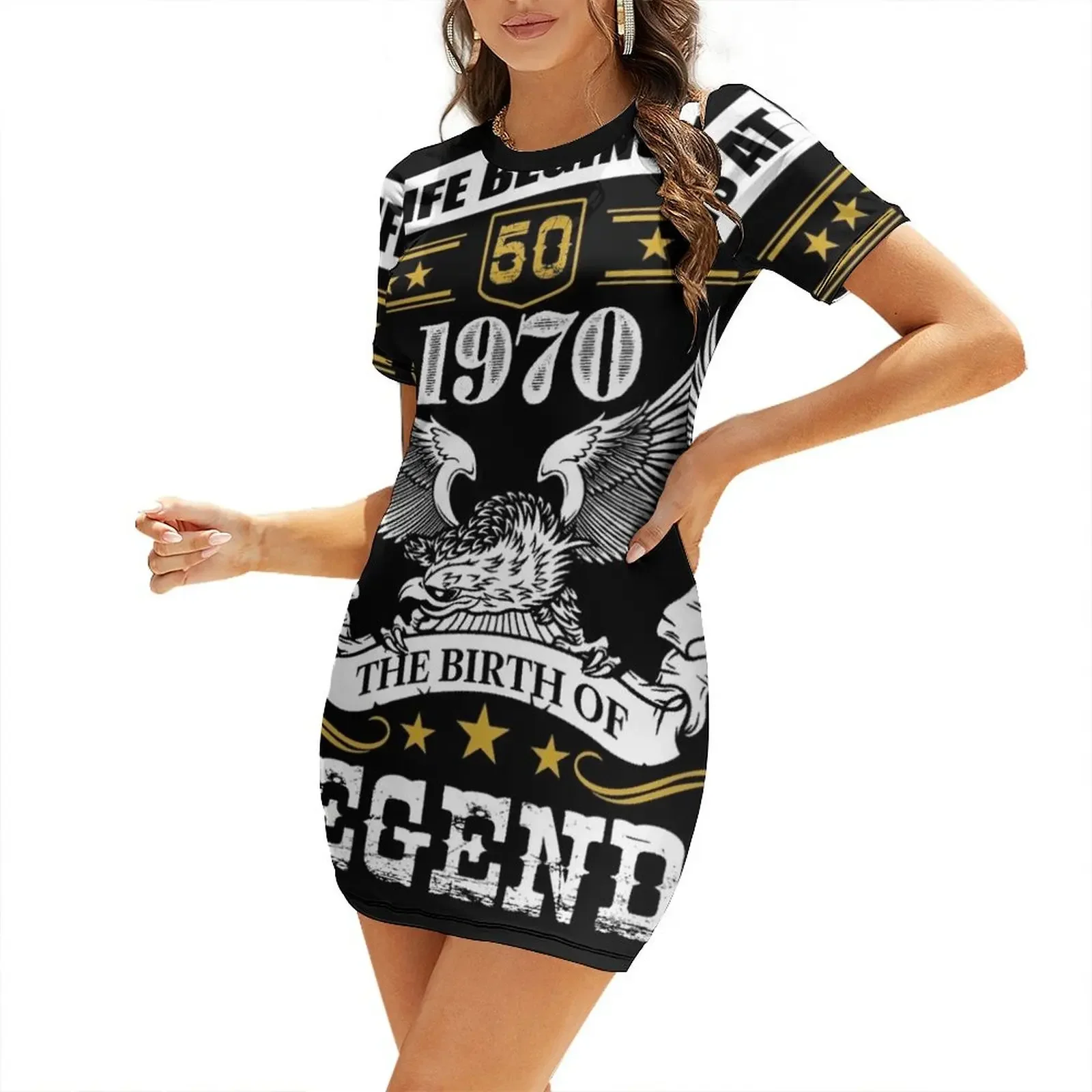 1970 Birth of Legends - 50 years - birthday 50 years Short-Sleeved Dress summer clothes for women dresses summer Female dress