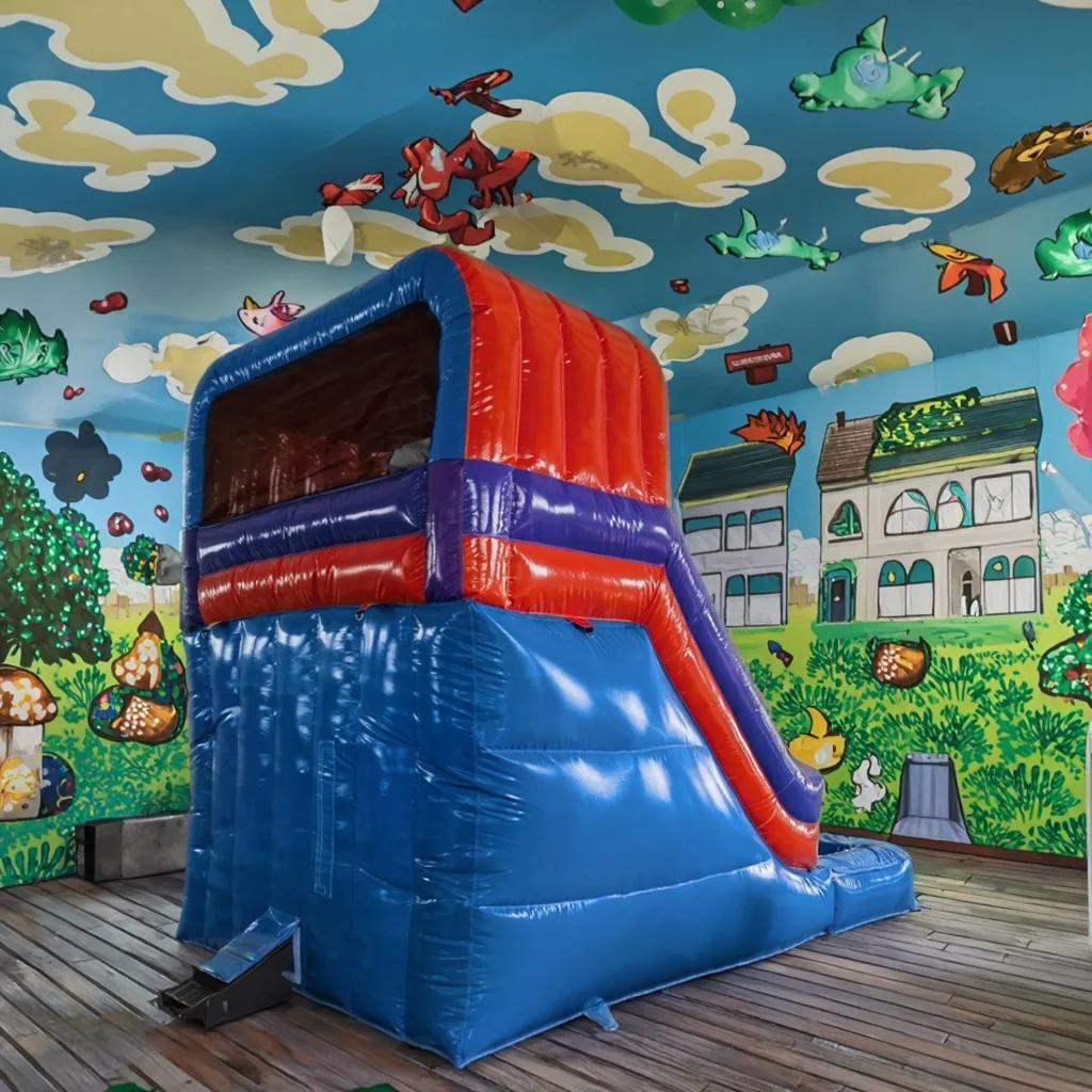 New Design 3m*5m Commercial Outdoor Inflatable Slider  Bouncy Dry Slide  for Kids Inflatable Water Play Equipment