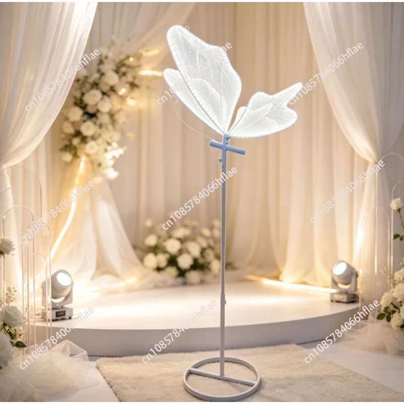 LED Butterfly Wings Hanging Ornament, Glowing Ceiling Decor for Wedding Stage & Runway, Event Photo Booth Backdrop