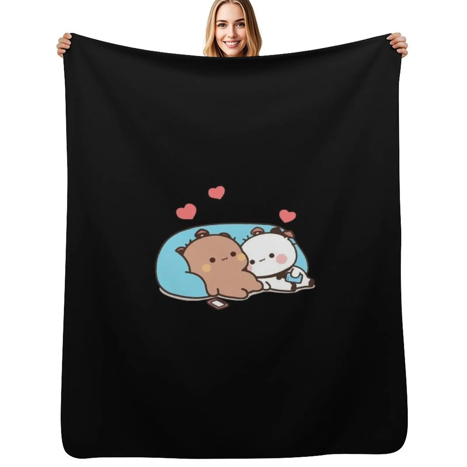 

bear and panda bubu dudu balloon Throw Blanket Bed covers Soft wednesday for babies Blankets