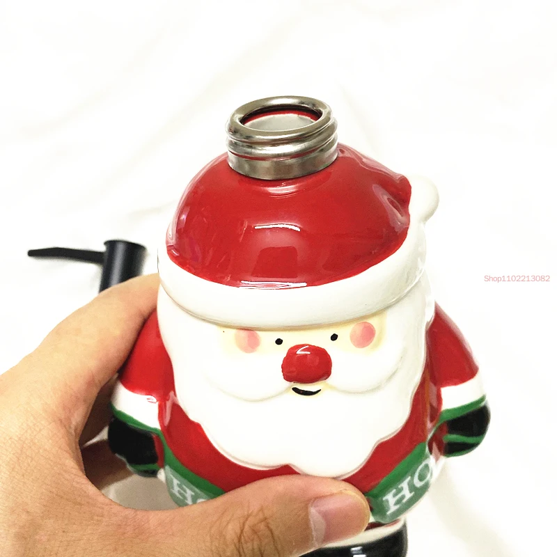 Exquisite Bathroom Soap Dispenser Handpainted Cute Santa Claus Porcelain Lovely Decoration Collectible European Style