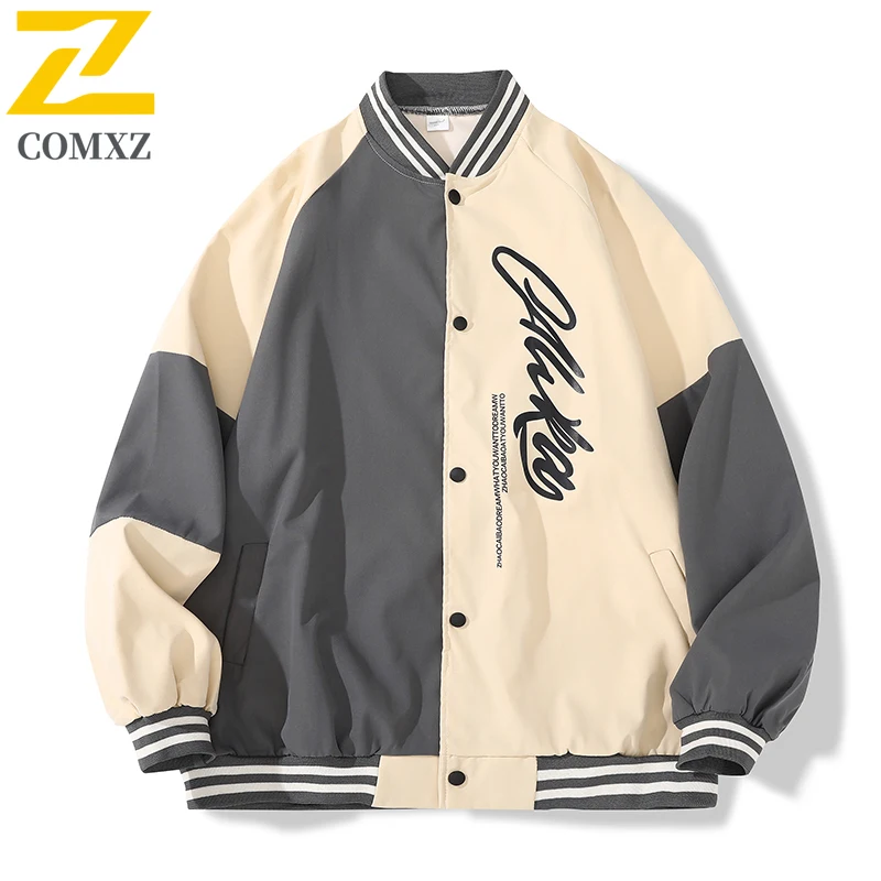 2025 Autumn New Men's Loose - Fit Korean - Style Trendy Baseball Jacket Versatile Outerwear for Men Ideal for Autumn Wear