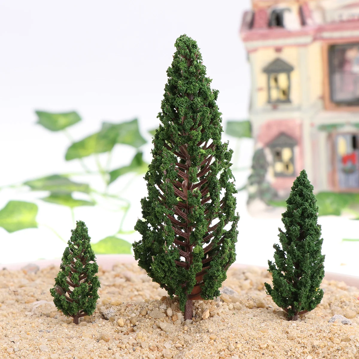 10 Pcs Woodland Scenics Trees Layout Miniature Landscape Scenery Greenery Decor