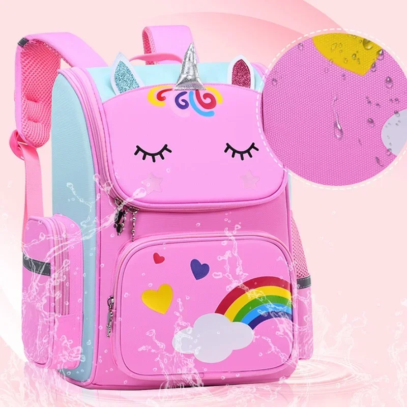 Kid Backpack for Girl Unicorn Children Waterproof Bookbag Rainbow Eyes School Bag Teen Girl Backpack for Traveling