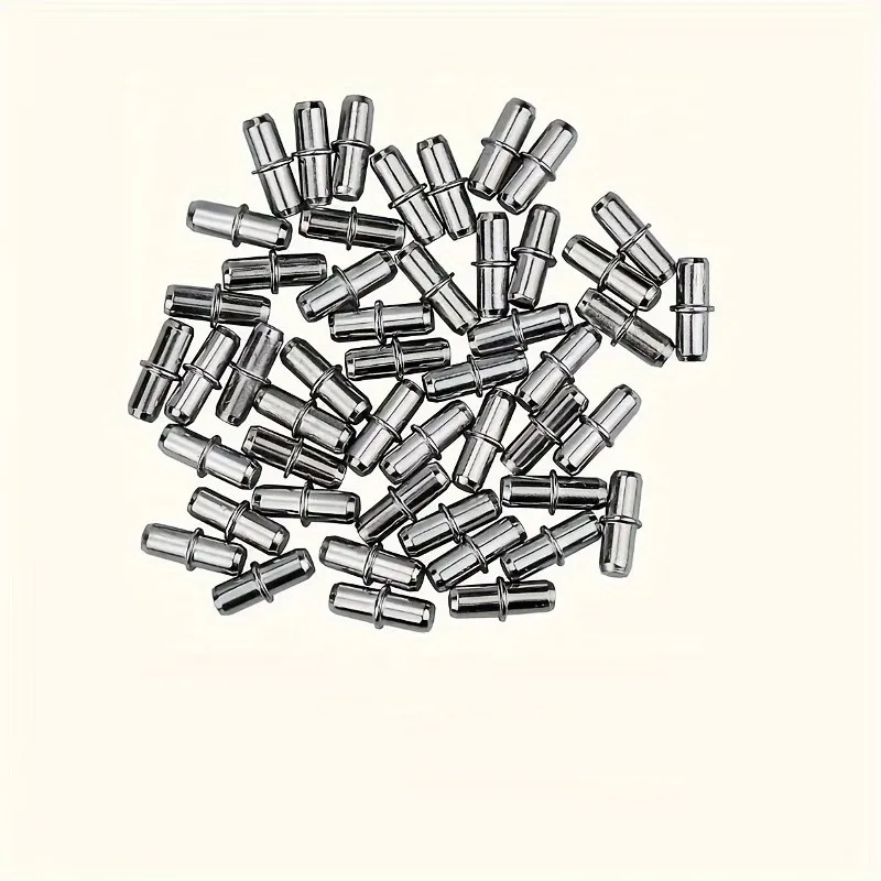 15 pcs Shelf Support Pins with Iron Metal Material, ideal for Wardrobe Shelf Support and Home Furniture Hardware