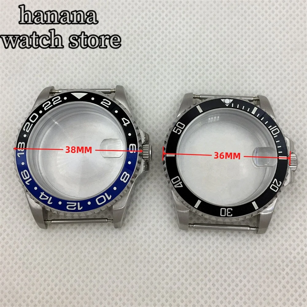 BLIGER 36mm 38mm obudowa dla nurka stal nierdzewna 316L szafirowe szkło ceramiczna ramka pasuje do mechanizmu NH34 NH35 NH36 PT5000 ETA2824