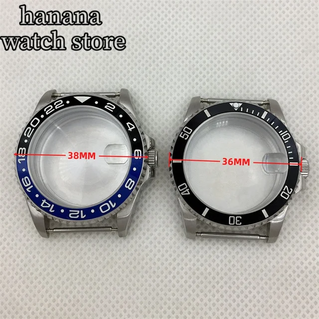 BLIGER 36mm 38mm obudowa dla nurka stal nierdzewna 316L szafirowe szkło ceramiczna ramka pasuje do mechanizmu NH34 NH35 NH36 PT5000 ETA2824