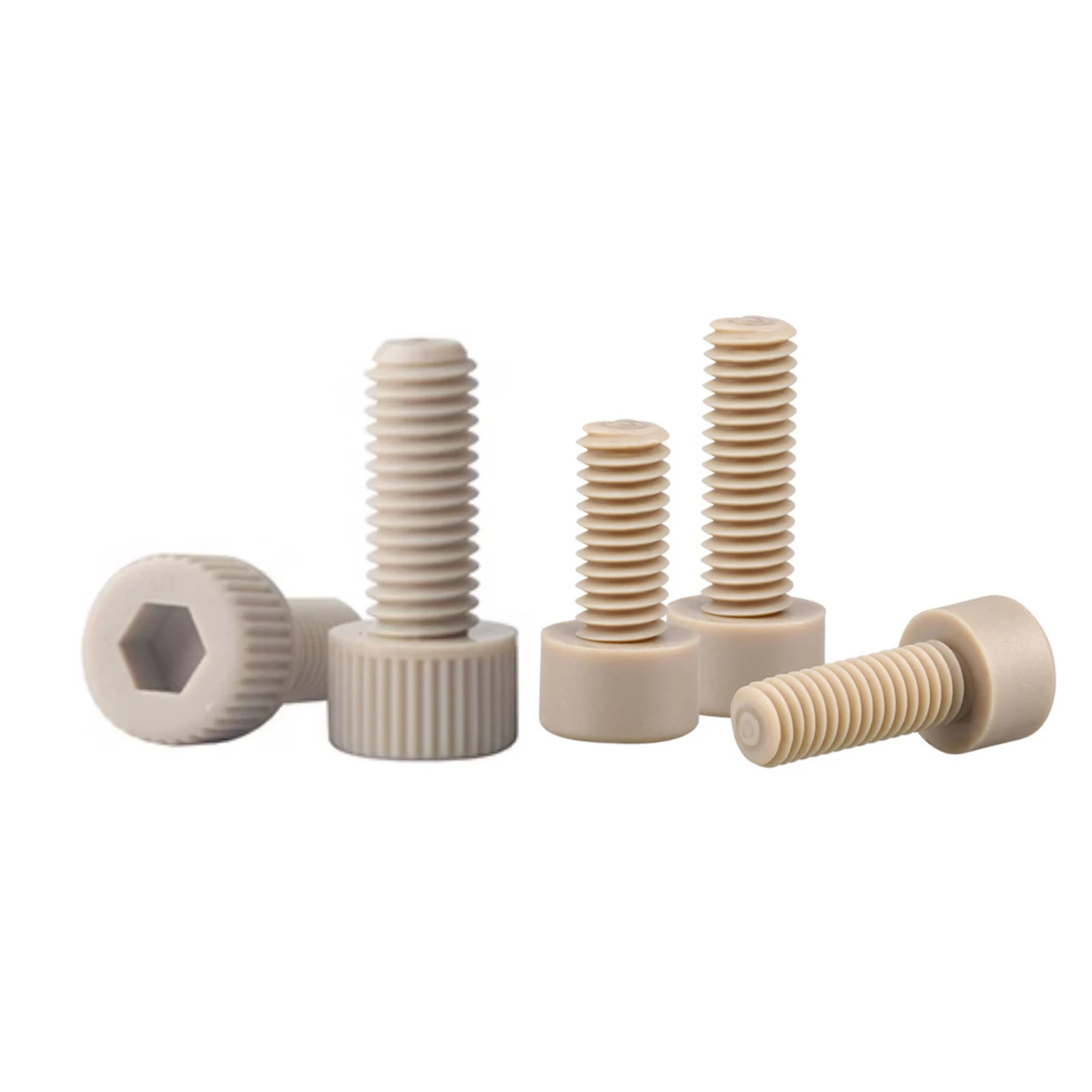 1pc PEEK Plastic Hex Socket Cylinder Head Screw High Temperature Resistant Insulated Cup Head Screw M1.6 M2 M2.5 M3 M4 M5 M6-M12