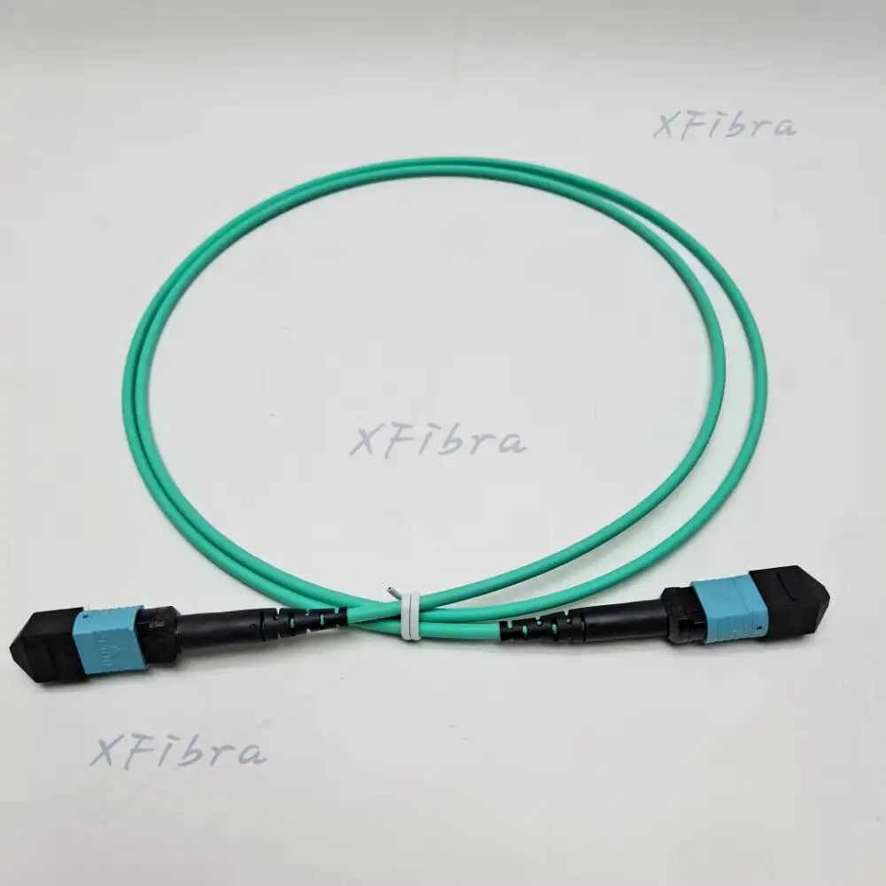 MPO(F)-MPO(F) OM3 Multimode to MPO Fiber Cable 12 Cores Compatible With LSZH For Data Communication 100G 3.0MM