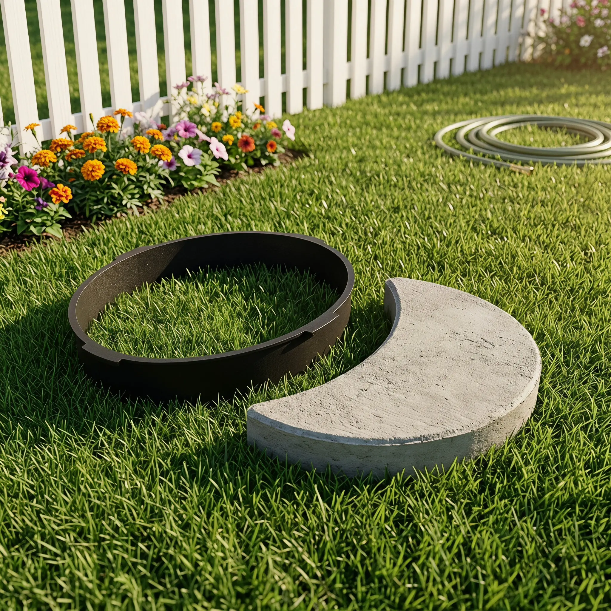 Crescent Moon Paving Mold DIY Concrete Stepping Stone Maker for Garden Path Patio Courtyard Floor Tile