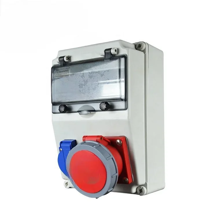 Hot sales  PC /ABS material durable distribution box 16a 32a input and output