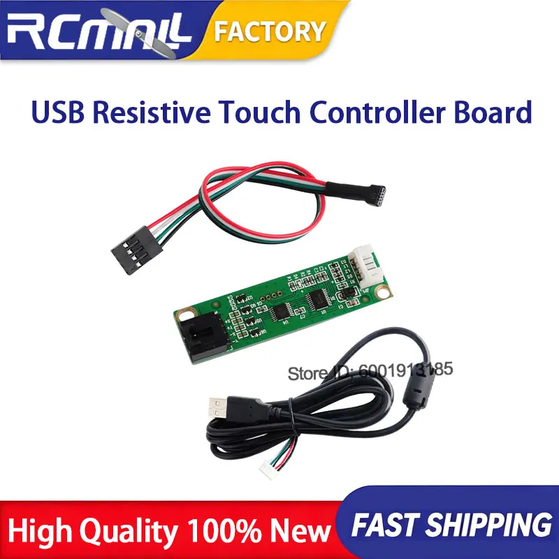 4 Wire Resistive Touch Controller USB Driver Card 1.0mm Dupont Cable Line for LCD Display Panel PC Peripherals Accessory Tool
