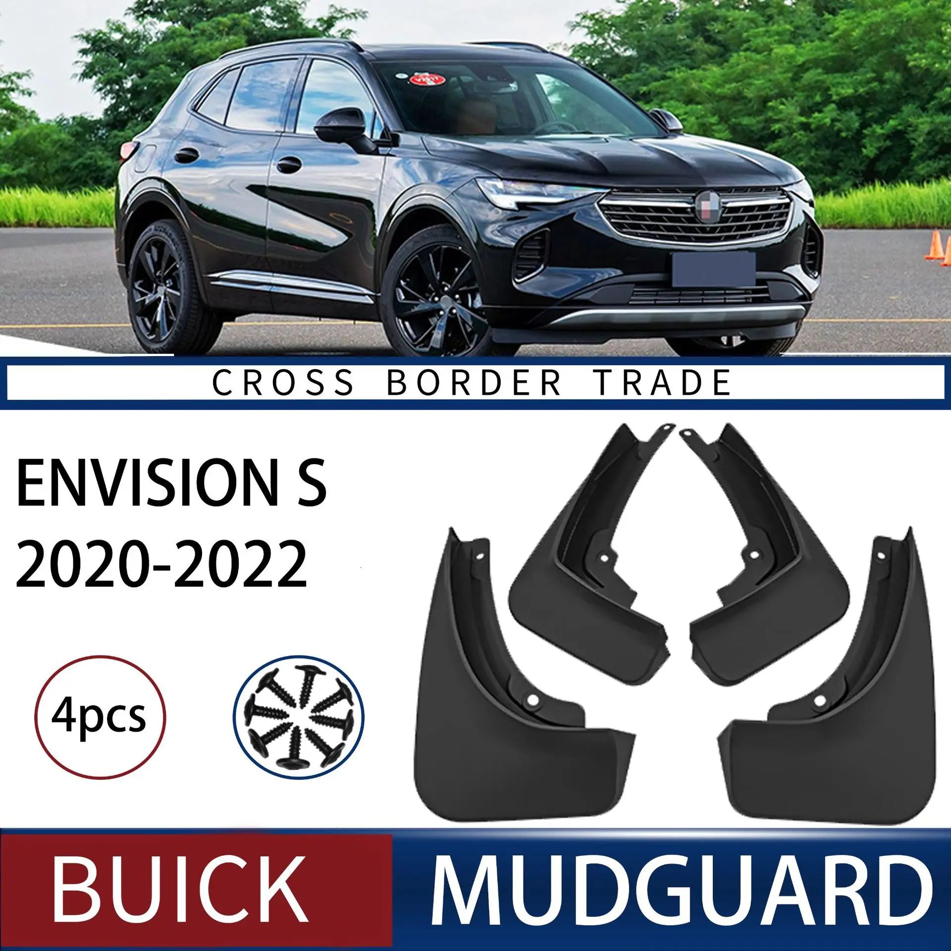 

FOR Buick ENVISION S 2020-2022 Car Molded Mud Flaps Splash Guards Mudguards Front Rear Styling Front Rear Car Accessories