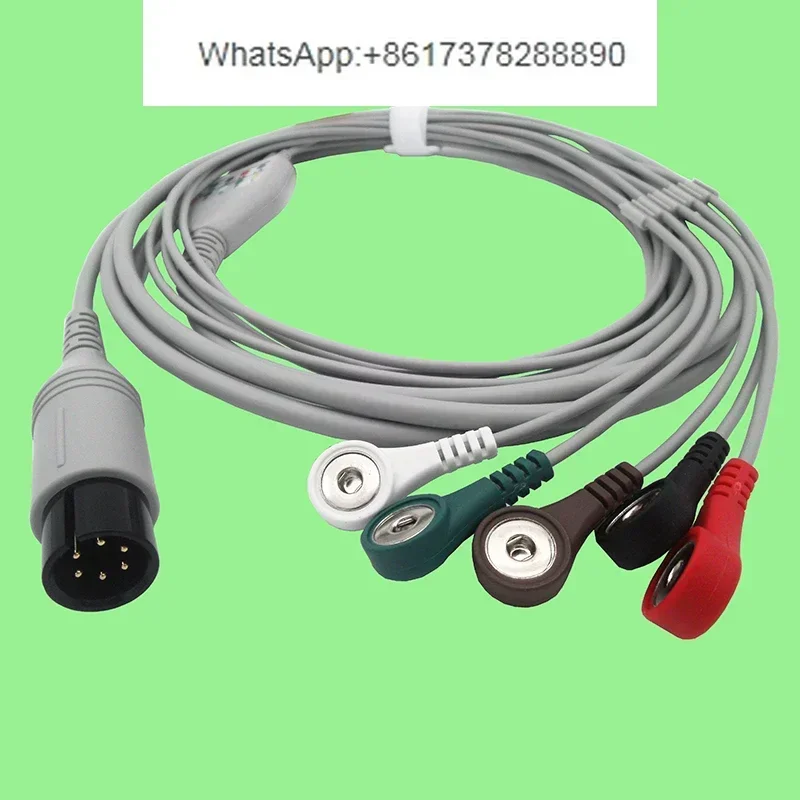 

Аксессуары для проводов для мониторинга ЭКГ PM7000/8000/9000/MEC1000 шестиконтактная 5-контактная пряжка
