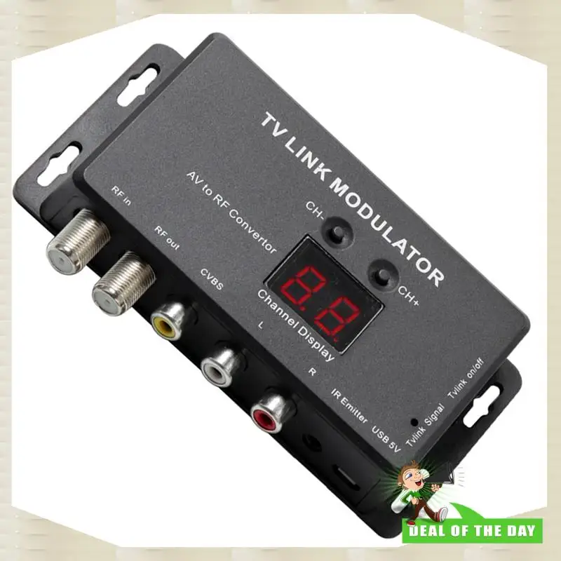 

24-Hour Delivery AV To RF Converter With 21 Channel Display Support For PAL/NTSC IR Extender UHF TV LINK Modulator