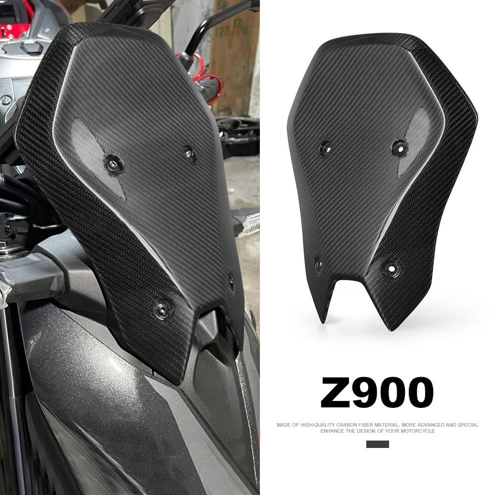 

Motorcycle Windscreen Accessories Windshield For Kawasaki Z 900 z900 Z900SE Z900 SE 2025 Air Deflector Carbon Fiber Material