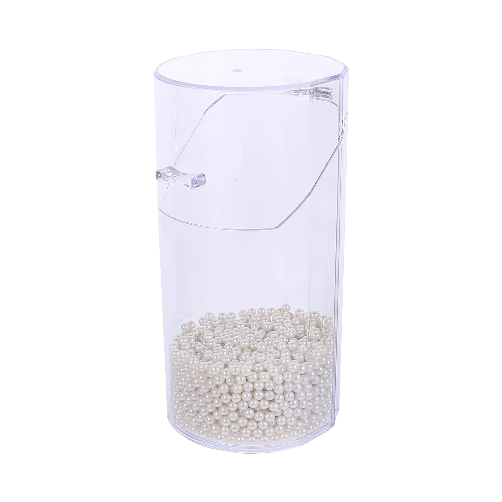 

Makeup Brush Holder Clear Pearls Box Crystal Durable Storage Box Organizer for Makeup Tools Desktop Storage Case