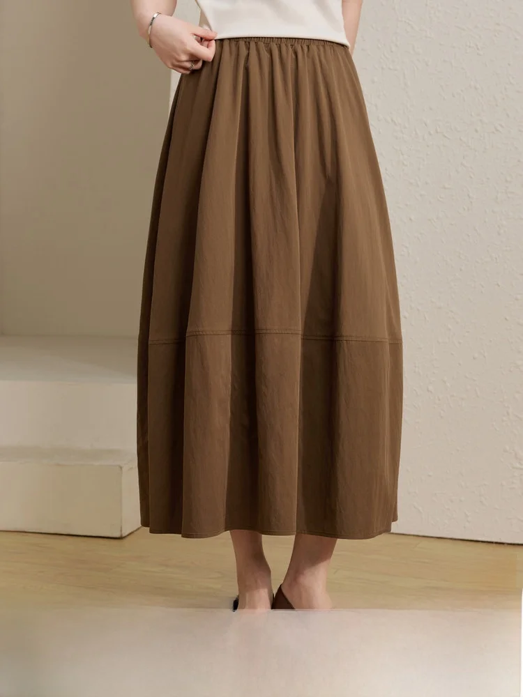 

HuiGlow Elastic Waist Half-length Skirt Summer New Style Cake Skirt Large Size Women's Clothing Floral Bud Skirt Slimming Effect