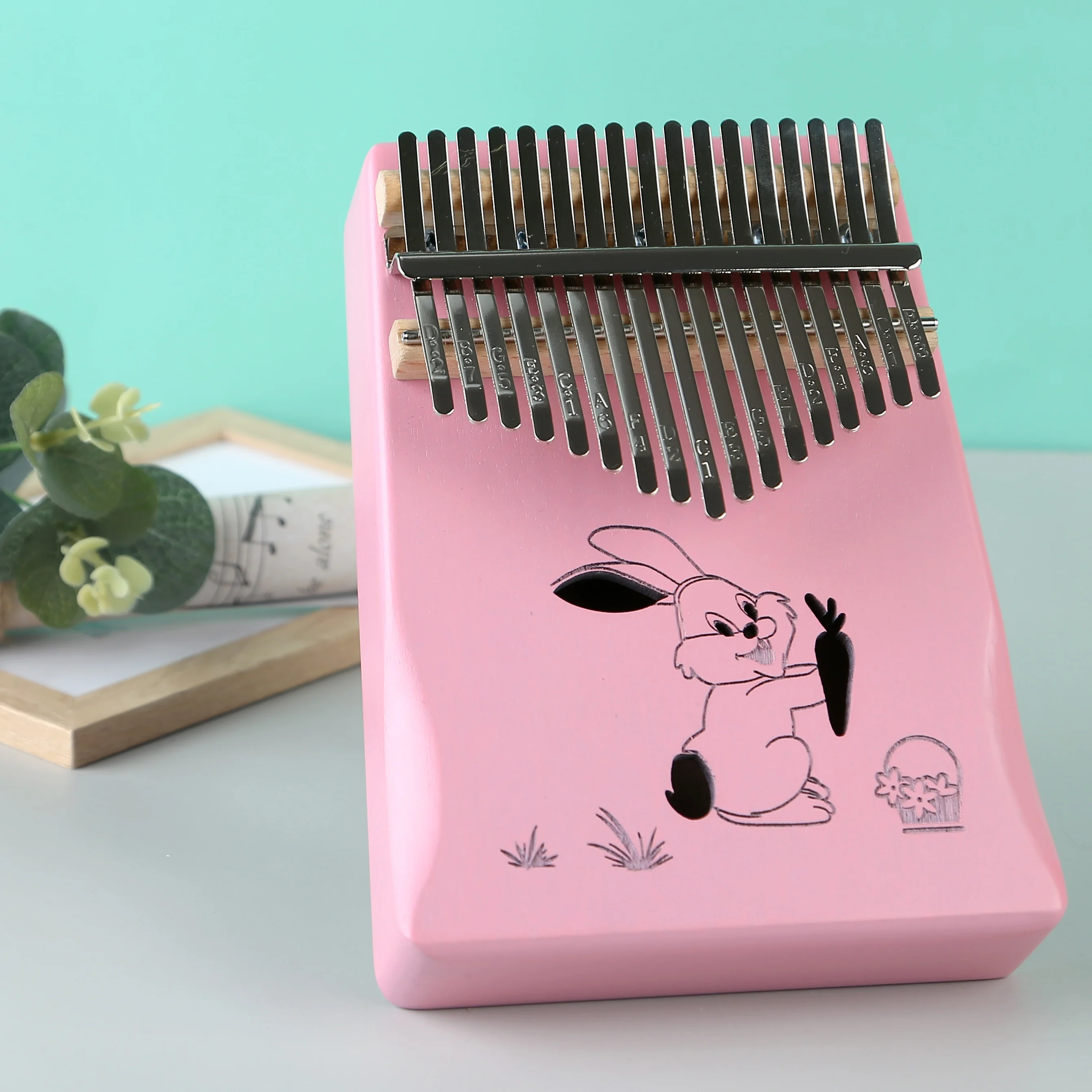 Lydesy Kalimba Daumenklavier-Set, 17 Tasten, manuell gestimmt, tragbares Fingerklavier, Geburtstags- und Festgeschenk für Kinder, Erwachsene und Anfänger. – Detail 13