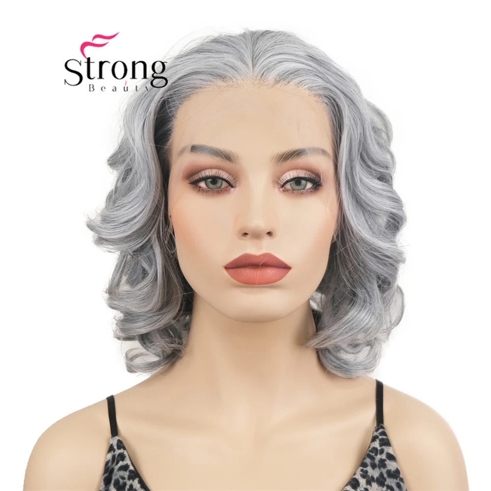 

Парики фронта шнурка для женщин, короткий вьющийся парик, цвет натуральный синтетический, термостойкий