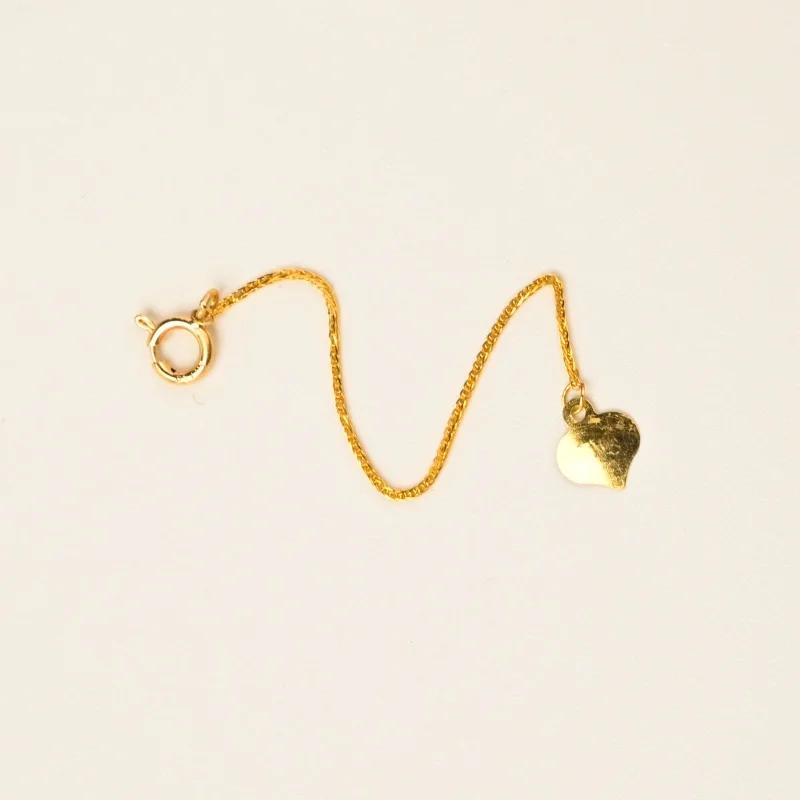 NYMPH Jewelry DIY Finding 18k Yellow gold Au750 Gold Extended Chains 5cm 10cm Length Necklace Bracelet Extender with Tag diy202
