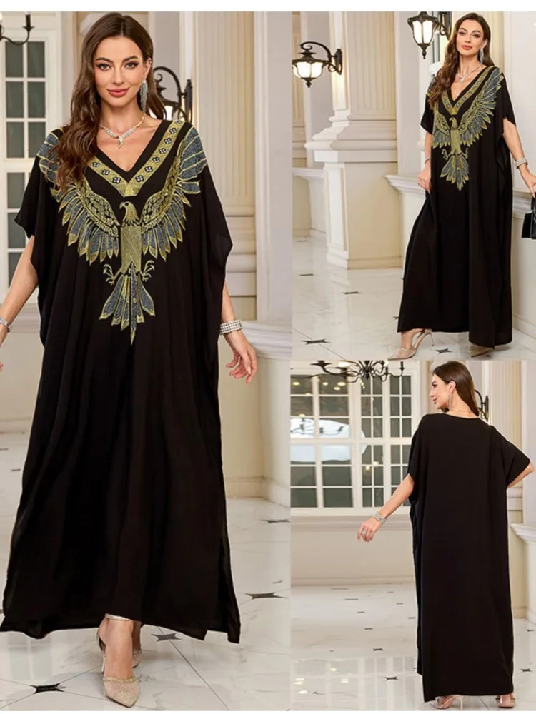 Zomer Cover Ups Vrouwen Badpak Half Mouw Gewaden Badpak 2026 Nieuwe Borduren Strand Vakantie Maxi Jurken Cover-Up