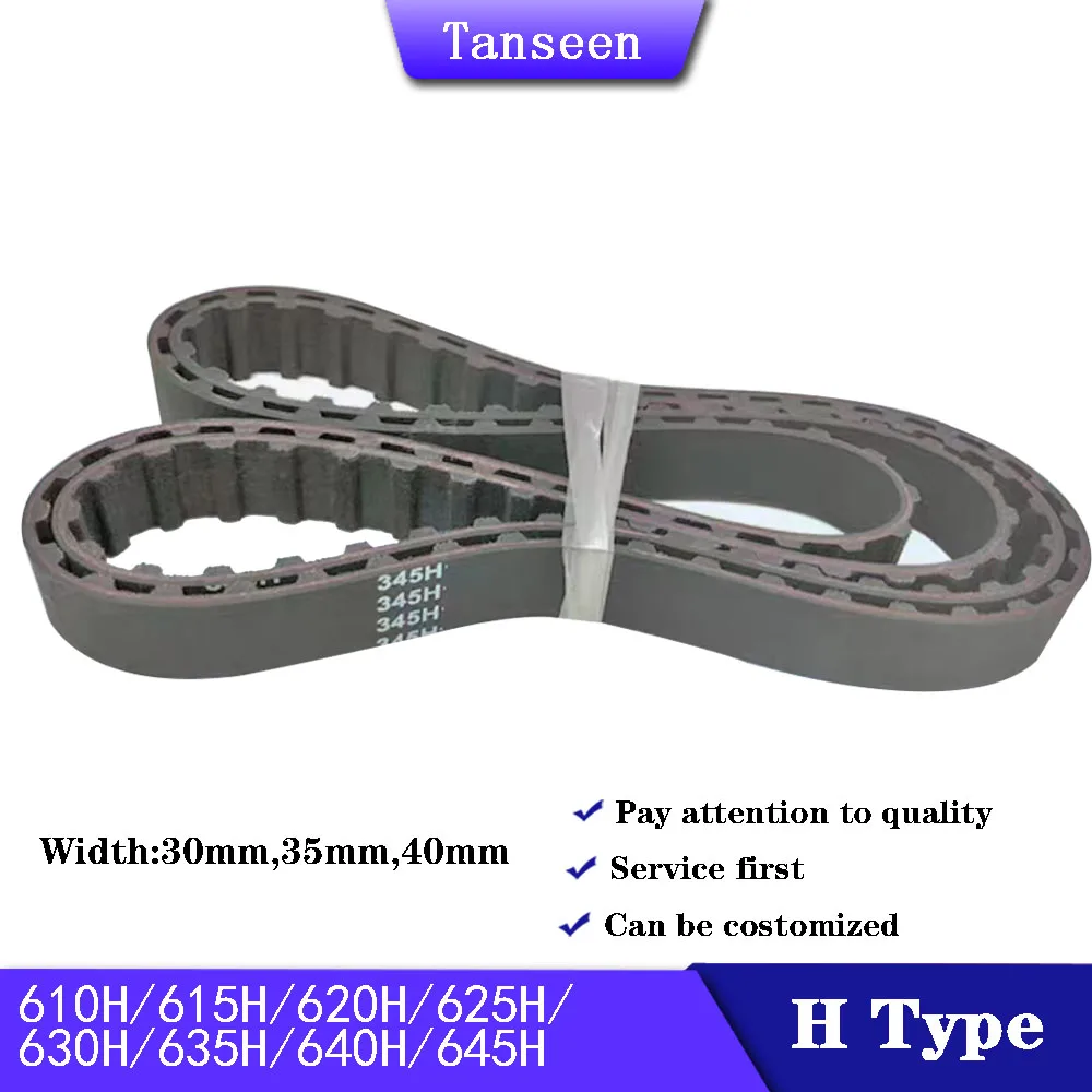 

Trapezoid H Timing Belt 610H 615H 620H 625H 630H 635H 640H 645H Width 30/35/40mm Rubber Belt Closed Loop