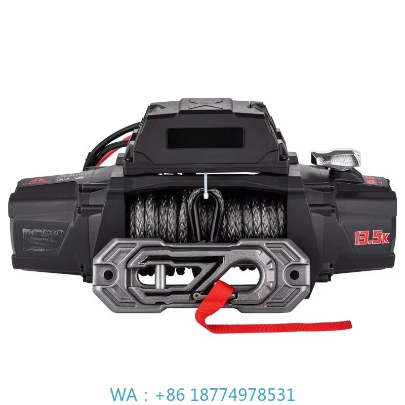 Winch with Wireless Remote, 12V Off-Road Winch for Truck Jeep SUV, 2-in-1 Remote Control & Automatic Brake for Towing Recovery
