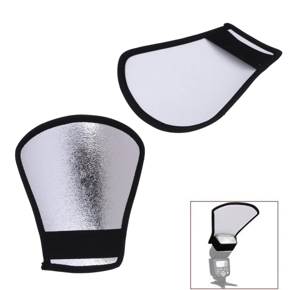 Silver White Camera Flash Diffuser Softbox Photo Light Reflector For Canon Canon Sony Minolta Nikon Tumax Cameras 11*18*20cm