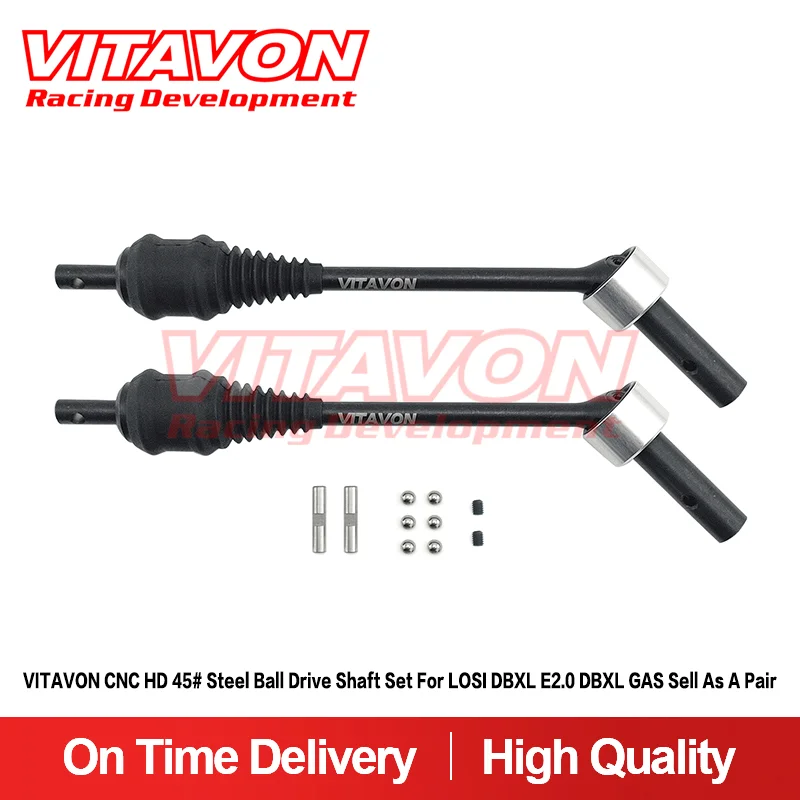 

VITAVON CNC HD 45# Steel Ball Drive Shaft Set for LOSI DBXL E2.0 DBXL GAS sell as a pair