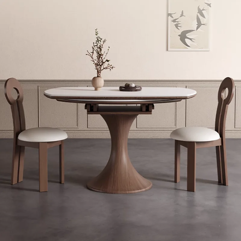 

Premium Creative Table Aesthetic Design Italian Vintage Dining Table Luxury Glamour Tavolo Rotondo Pranzo Dining Room Furniture