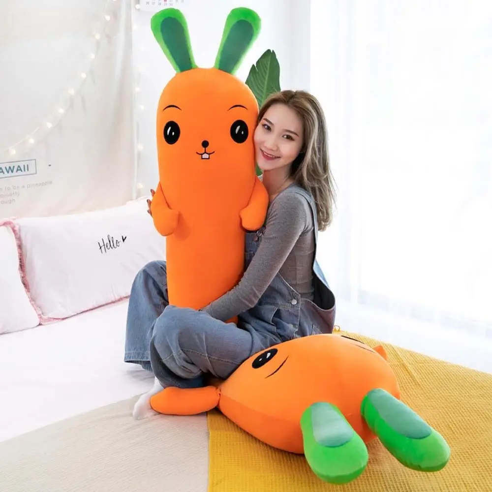 Plushie decoração de casa travesseiro de dormir travesseiro longo cenoura boneca de pelúcia cenoura boneca de pelúcia