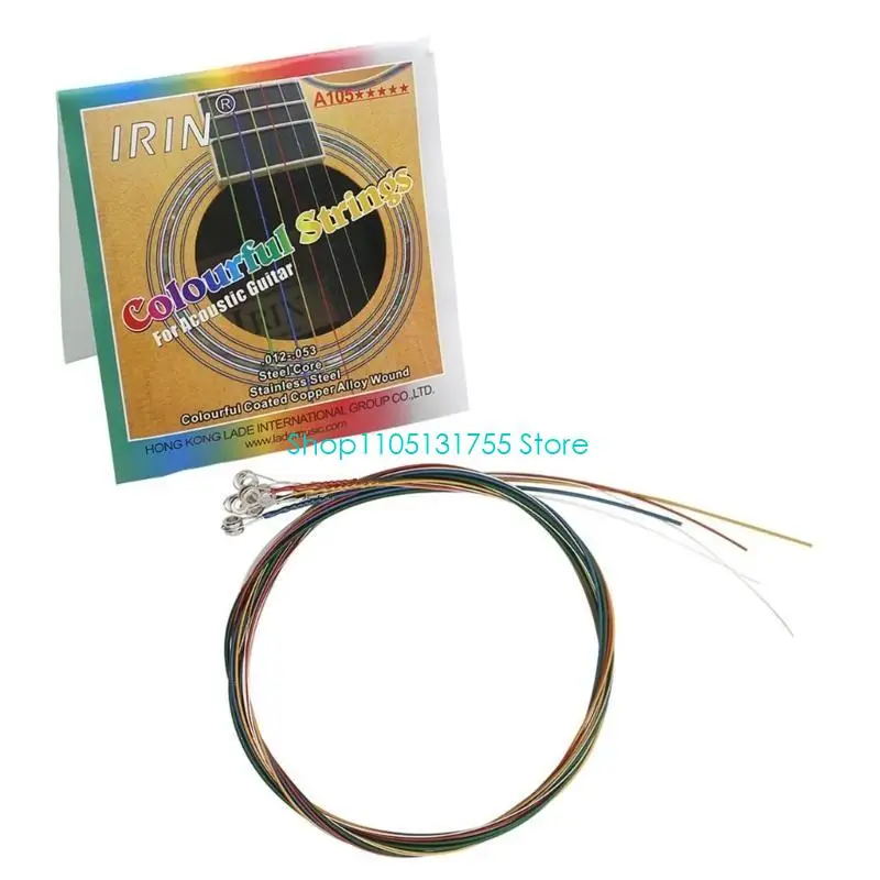 K0EF 6Pcs/pack Folk Guitar String, Steel Core Guitar Strings Set Practice Replacement Part Accessory for Acoustic Folk Guitar