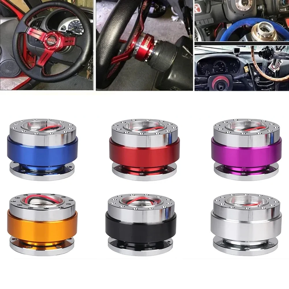Universal 6 Hole Car Steering Wheel Quick Release Hub Adapter Snap Off Boss Kit Aluminum Refit  Accessory For BMW Benz Chevrolet