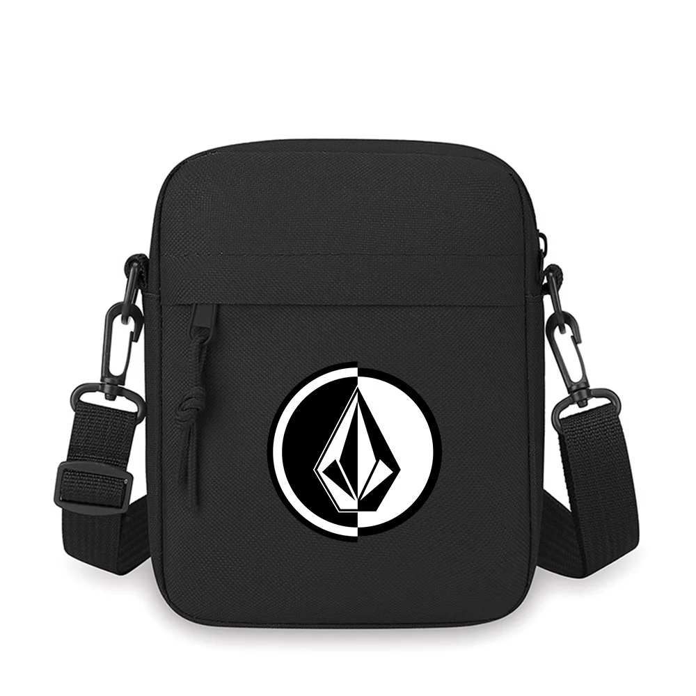 

Geometric shapes black white design Men Crossbody Bag Single Shoulder Women Cartoon Anime Film Printing Design Unisex