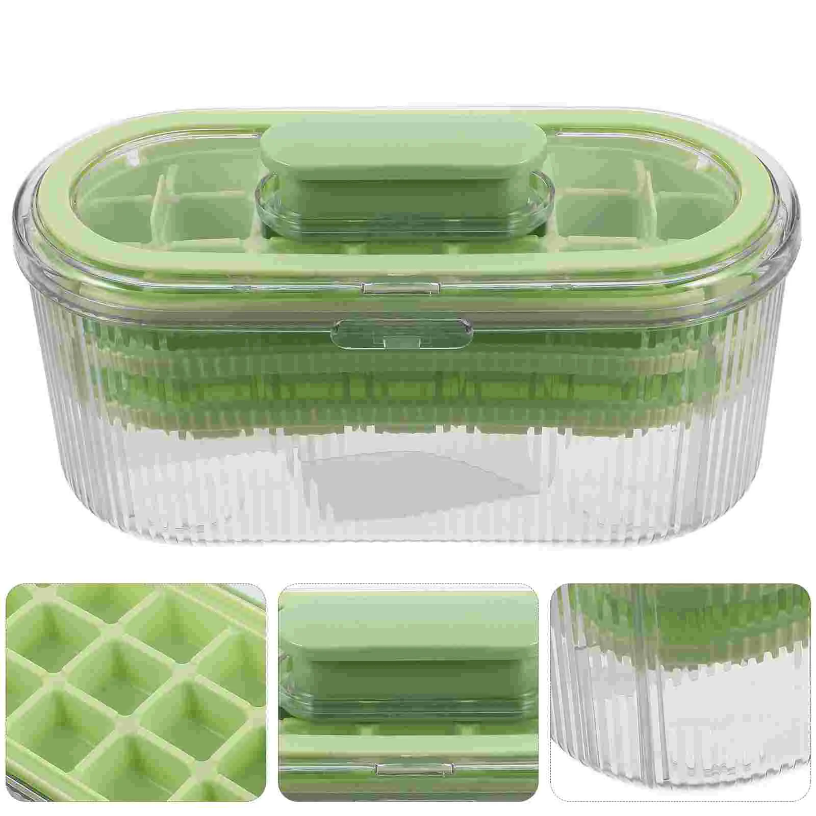 Ice Cube Mold Mini Freezer Tray with Bin Self Made Plastic Blocks for Cold Plunge