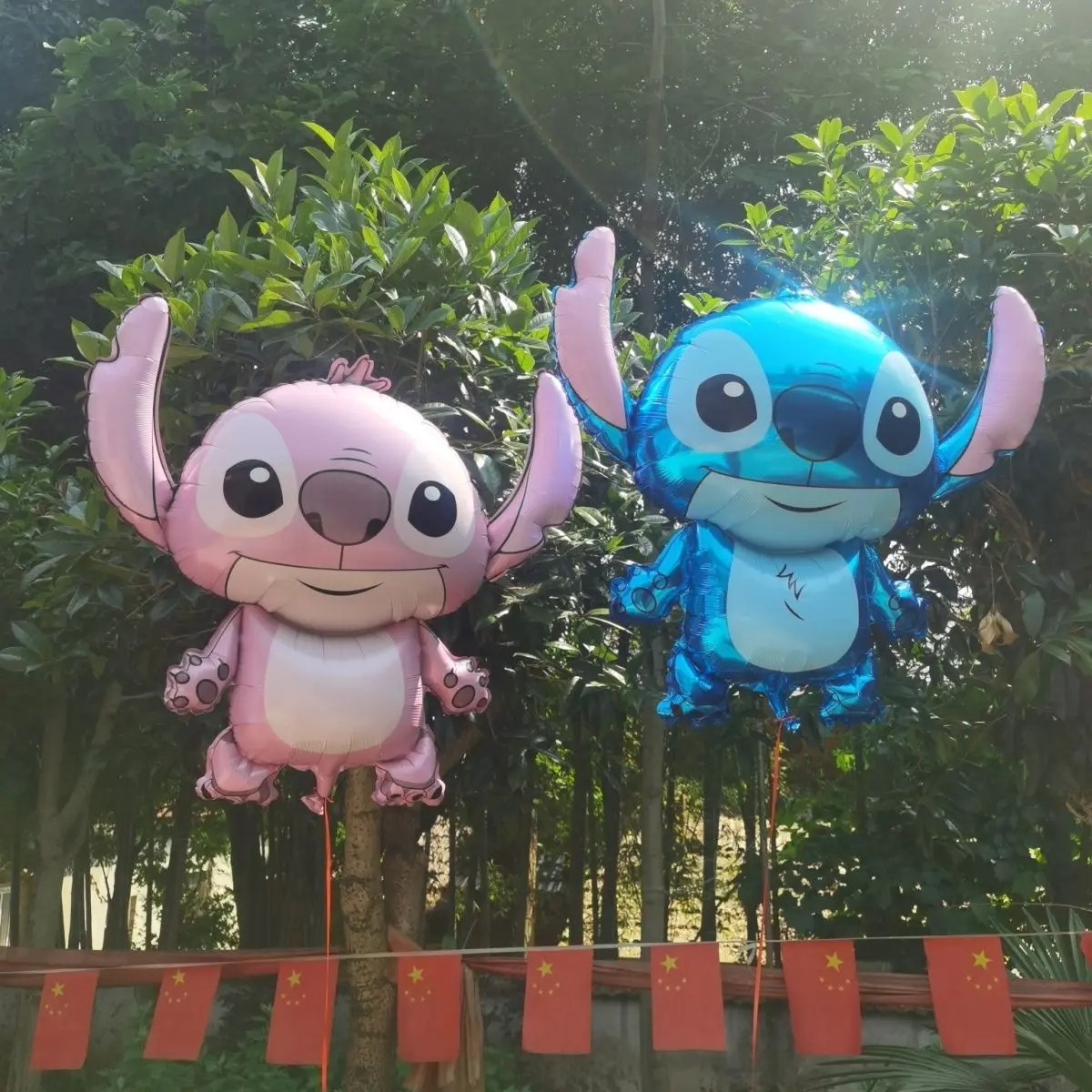 20/30/50Pcs Disney Stitch Balloon Aluminum Film Floating Air Balloon Children Cartoon Style Flying Cute Non Self Sealing Balloon