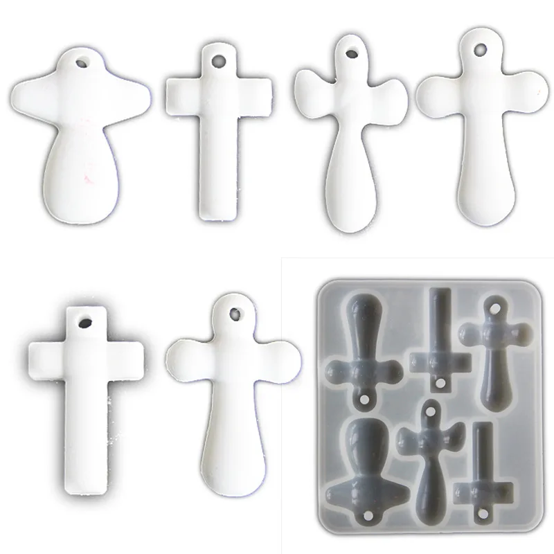 

Cross Mold Charms Silicone Diy Handmade Crystal Epoxy Pendant Keychain Making Molds for Resin Shaped