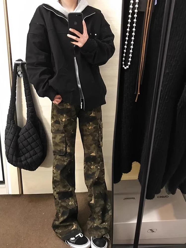 

Cleanfit Men's Camouflage Pants Straight Leg High Street American Workwear Sle Youthful Spring Autumn Faion