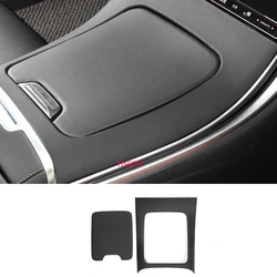 Car Center Console Leather And Suede Style Panel Cover Trim Panel Frame Interior Modification For Mercedes Benz EQE Class EQE350