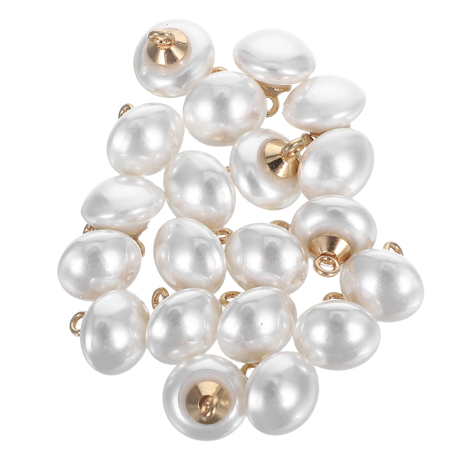 

20 Pcs Wedding Dress Imitation Pearl Buttons Bride Plastic Sewing Embellishments