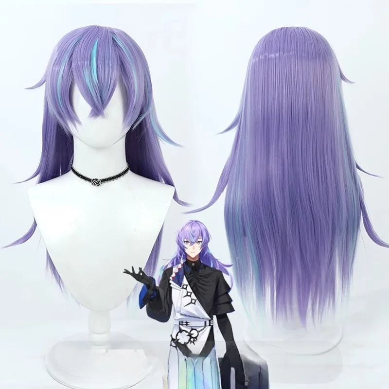 

Synthetic High Temperature Fiber Wigs Star Guide Crystal Cosplay Wig with Realistic Scalp Highlighted Party and Performance Wigs