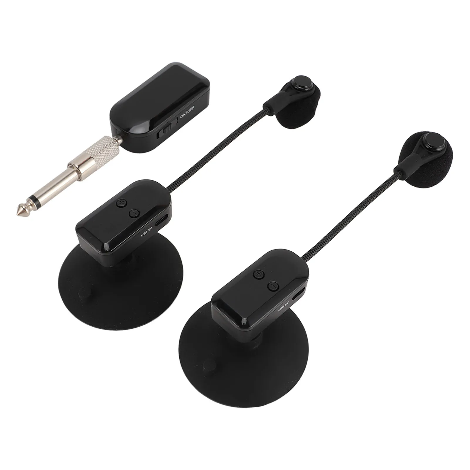 Saxophone Microphone 2.4G Wireless 360° Rotation Stable Violin Microphone for Performance Wireless Flute Microphone