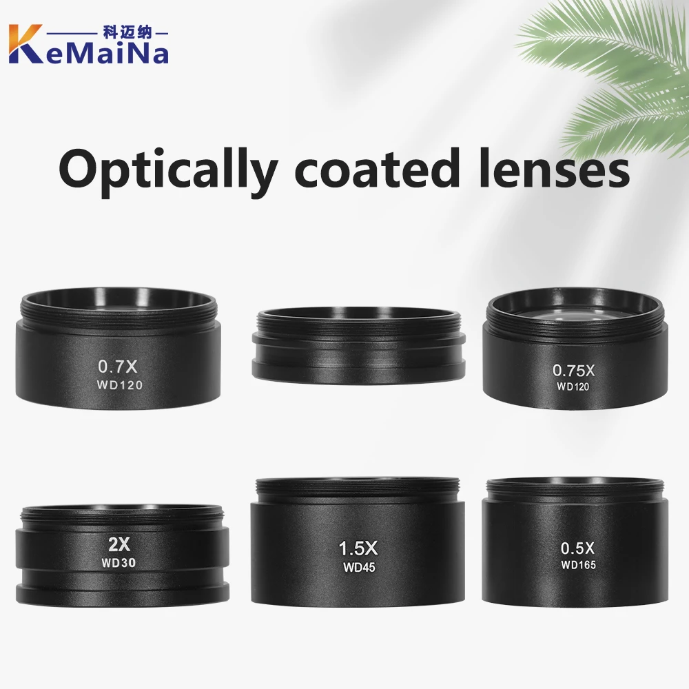 Interface Size 48MM 0.5X 0.7X 0.75X 1.5X 2.0X  Microscope Objective Increase Magnification Decrease Magnification Dust Filter