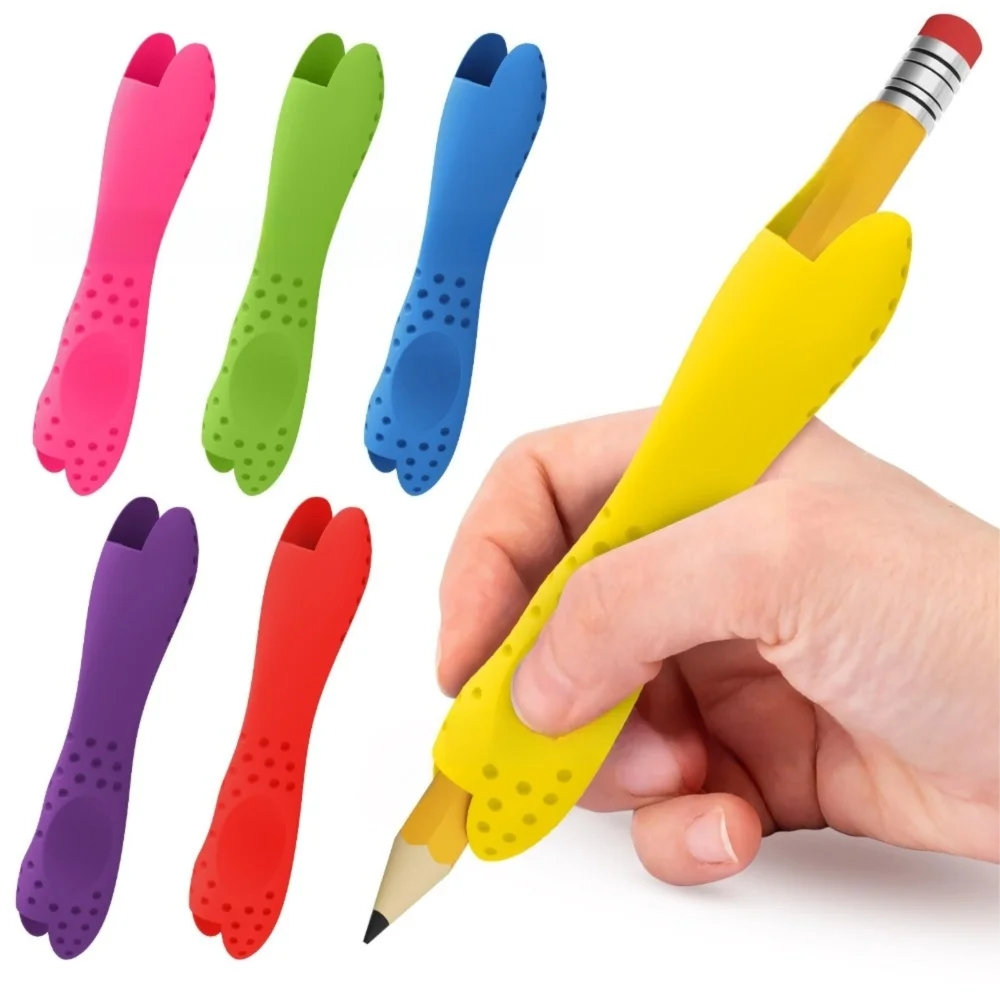 Silicone Pencil Holders Aid Handwriting Reusable Handwriting Aid Tools Non-slip Comfortable Writing Corrector Trainer