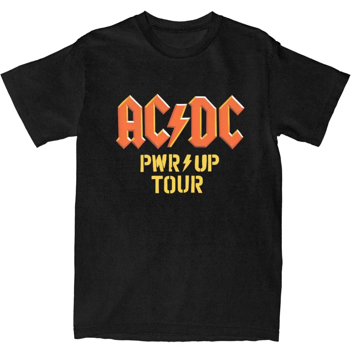 2024 A-AC Power Up D-DC World Tour Merch Mężczyźni Kobiety T-shirty 100% bawełna Tee T-shirt z nadrukiem Odzież