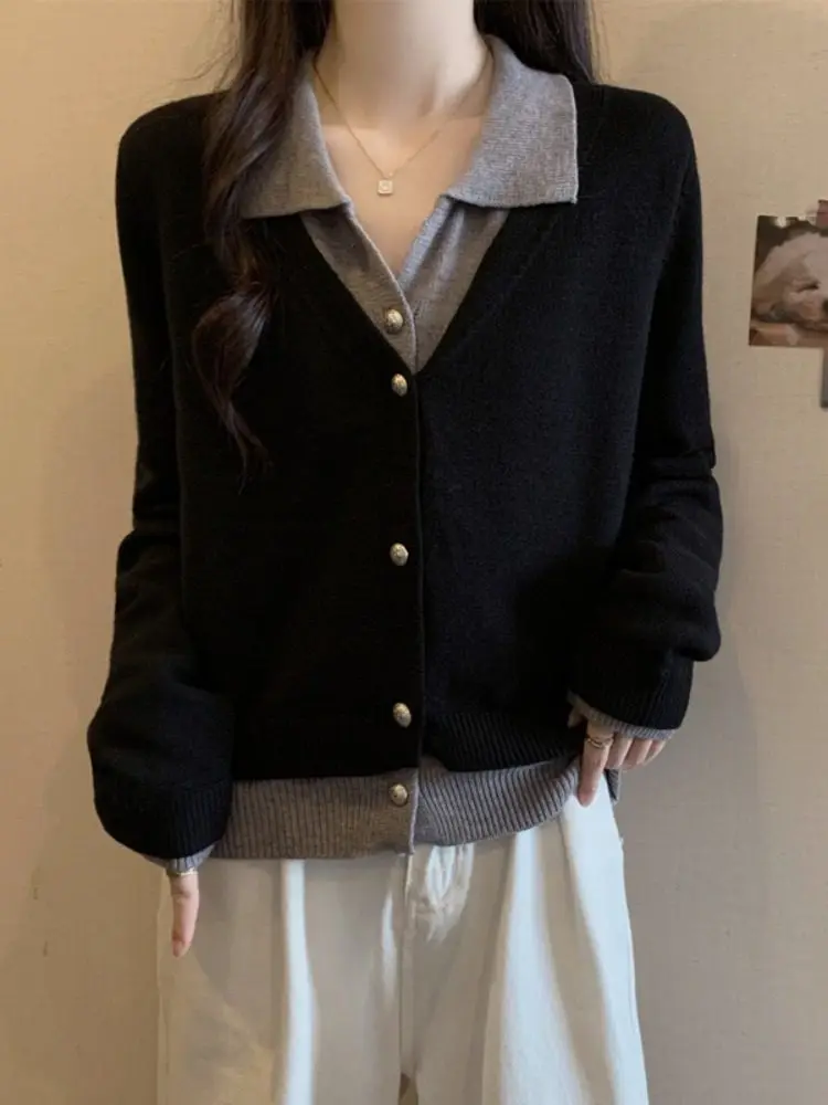 

Chic ort Svel Knitted Sweater for Women Spring Season Large Size Loose Slimming Cardigan Sle Casual Wear Spring 2026