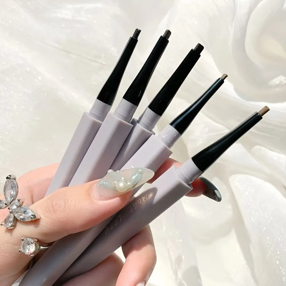 Natural Ultrafine Eyebrow Pencil Sweatproof Long Lasting Eyebrow Brush Double Ended Waterproof Cosmetic Tool Make Up