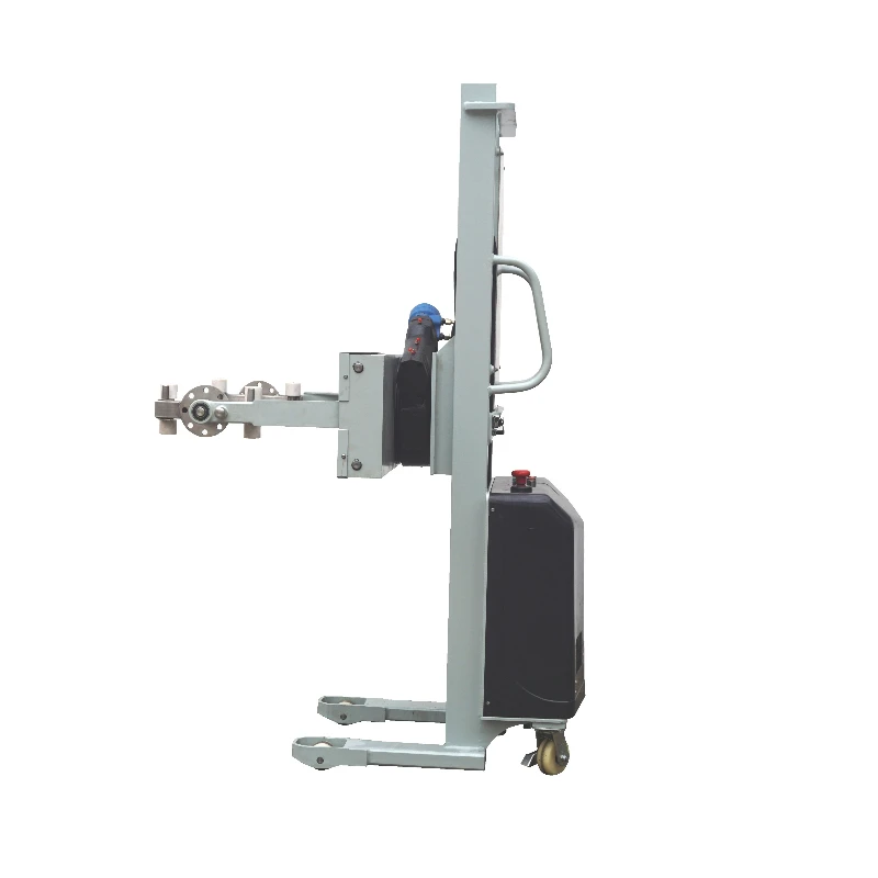 New 1600mm semi-automatic pallet lifter 150 kg load capacity mobile barrel stacker lifter for restaurants and retail