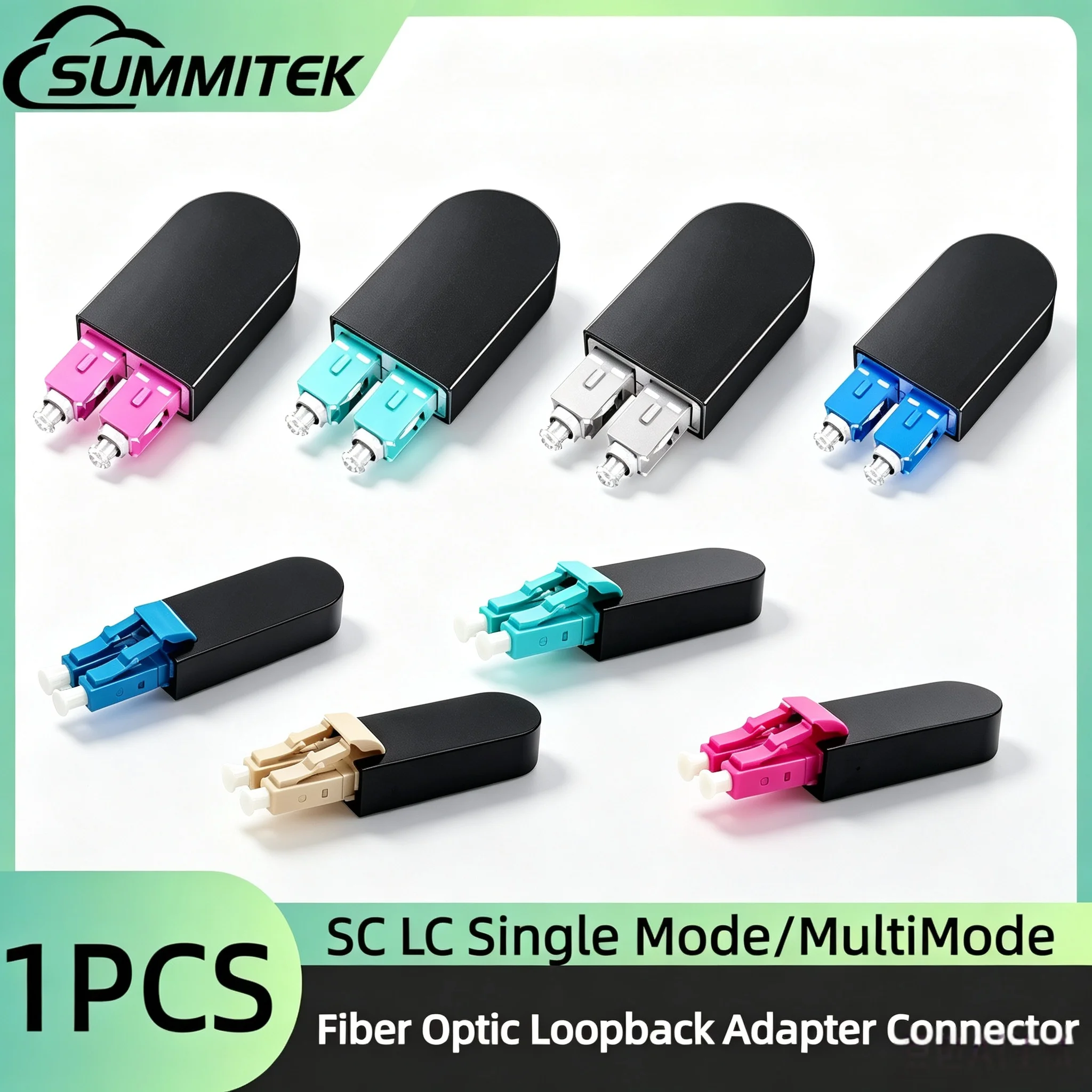 SUMMITEK 1PC SC UPC/LC UPC Fiber Optic Circuitors Fiber Optic Loopback Adapter Single Mode MultiMode for Test Optical Signals